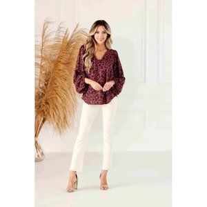 NWT MUD PIE JULIA TOP RUST SIZE LARGE